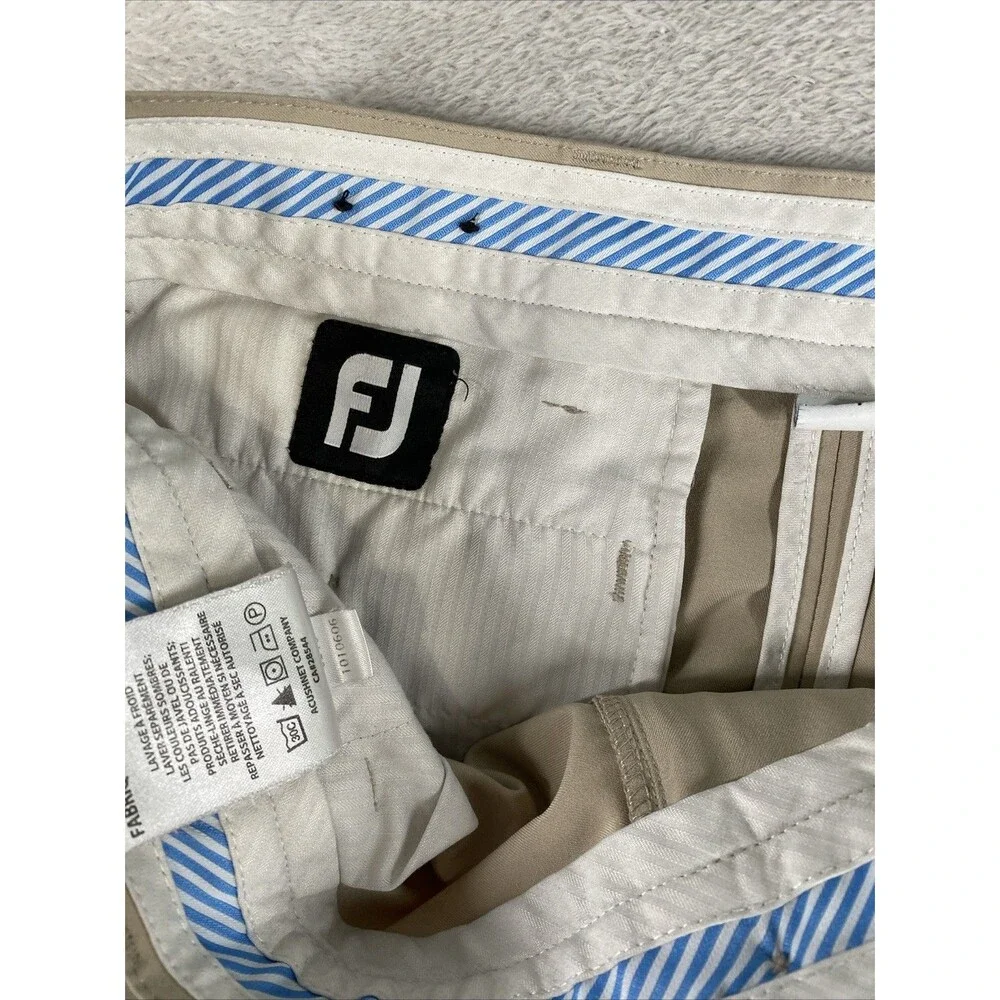 FootJoy Golf Pants Performance Stretch Beige Athletic Fit Men’s 34x30